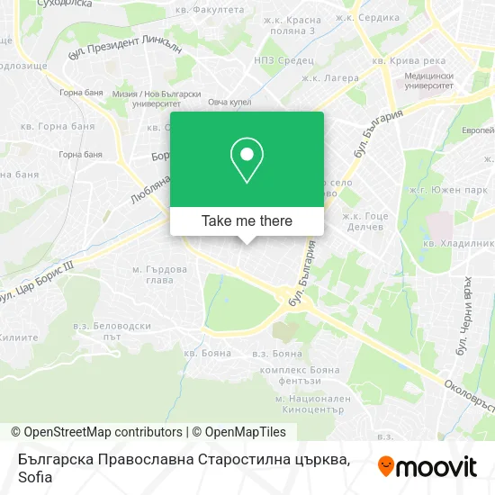 Карта Българска Православна Старостилна църква