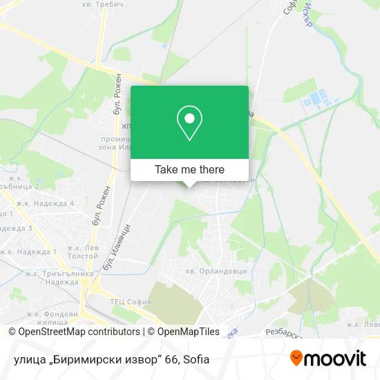 Карта улица „Биримирски извор“ 66