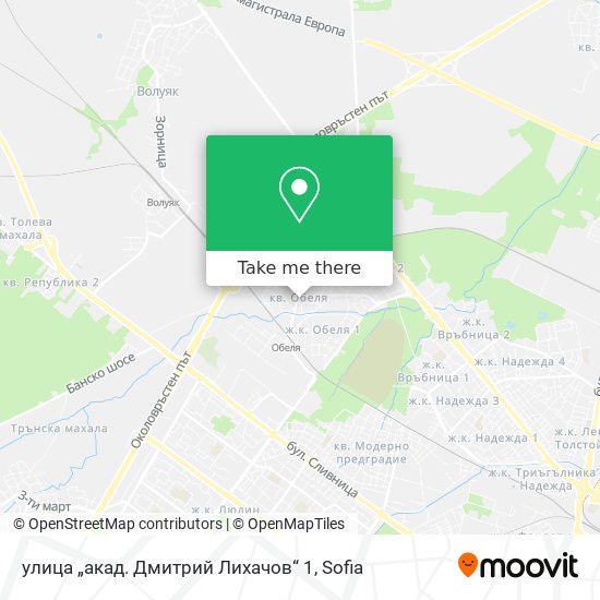 Карта улица „акад. Дмитрий Лихачов“ 1