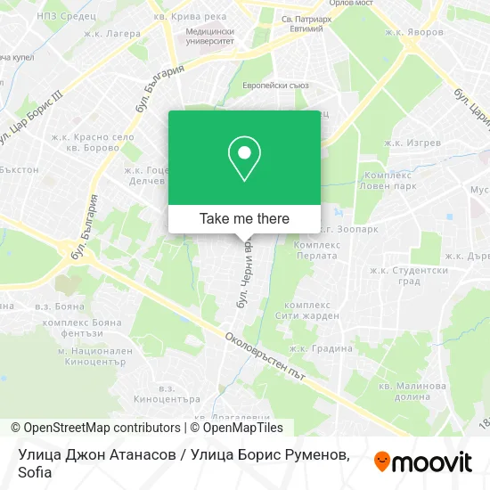Улица Джон Атанасов / Улица Борис Руменов map