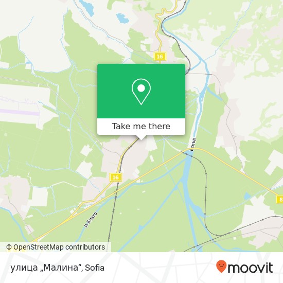 Карта улица „Малина“
