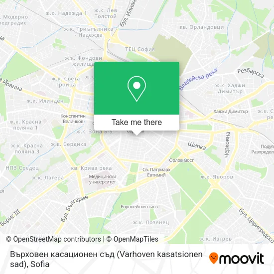 Карта Върховен касационен съд (Varhoven kasatsionen sad)
