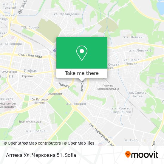 Аптека Ул. Черковна 51 map