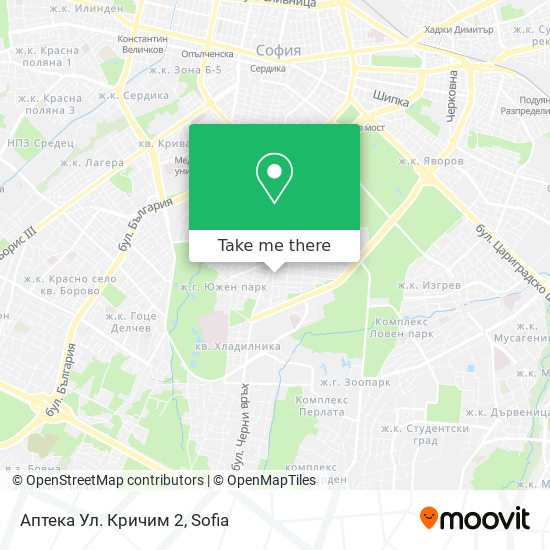 Аптека Ул. Кричим 2 map