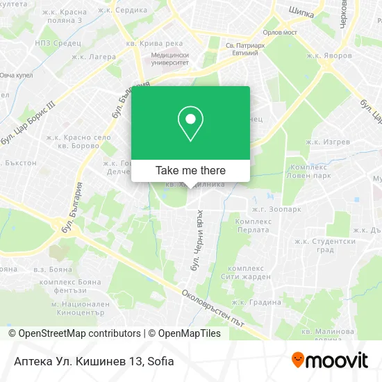 Карта Аптека Ул. Кишинев 13