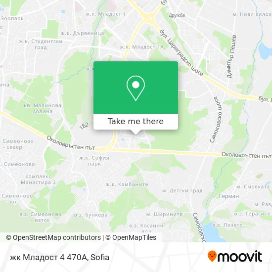 Карта жк Младост 4 470А