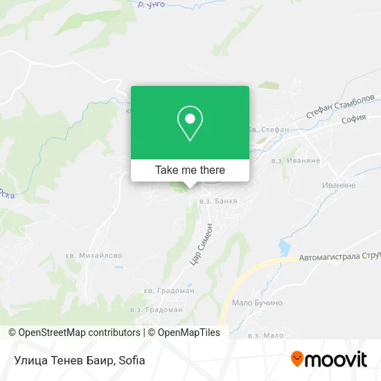 Карта Улица Тенев Баир