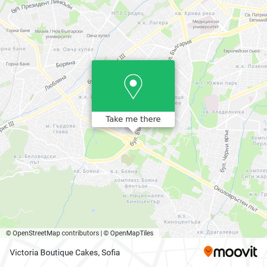 Карта Victoria Boutique Cakes