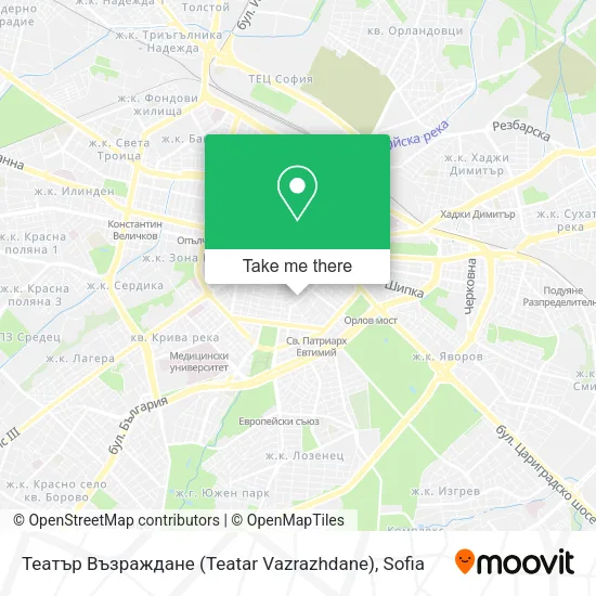 Карта Театър Възраждане (Teatar Vazrazhdane)