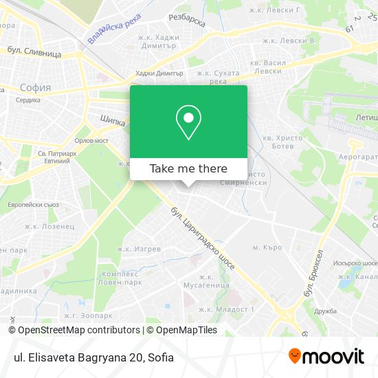 ul. Elisaveta Bagryana 20 map