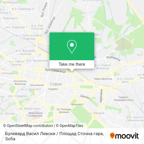 Карта Булевард Васил Левски / Площад Сточна гара