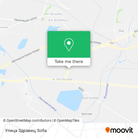 Улица Здравец map