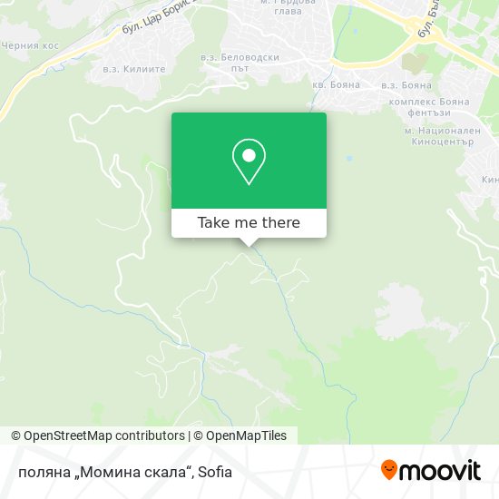 поляна „Момина скала“ map