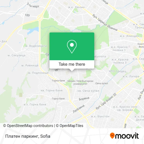 Карта Платен паркинг