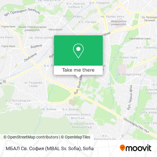 МБАЛ Св. София (MBAL Sv. Sofia) map