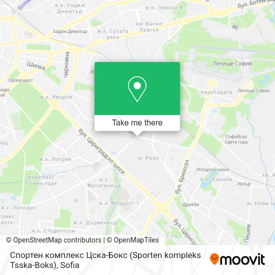 Карта Спортен комплекс Цска-Бокс (Sporten kompleks Tsska-Boks)