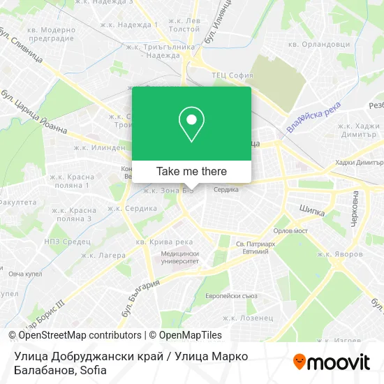 Карта Улица Добруджански край / Улица Марко Балабанов