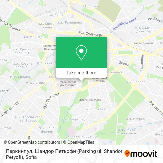 Карта Паркинг ул. Шандор Петьофи (Parking ul. Shandor Petyofi)