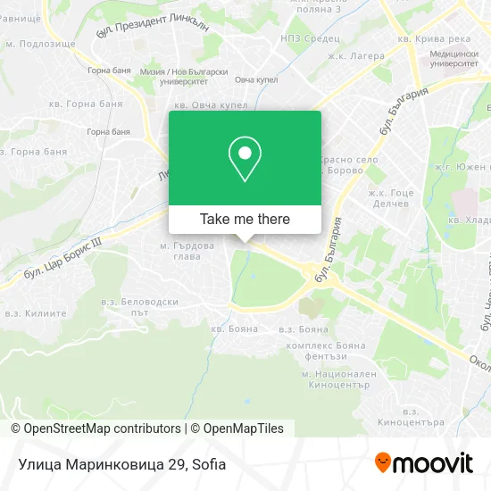 Карта Улица Маринковица 29