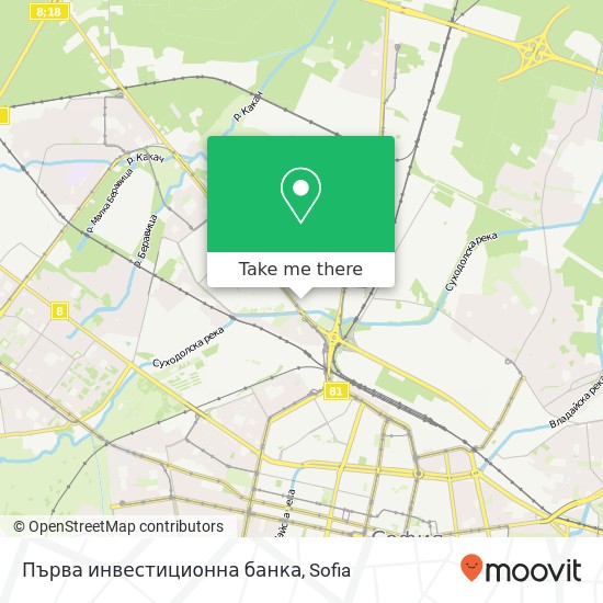 Първа инвестиционна банка map