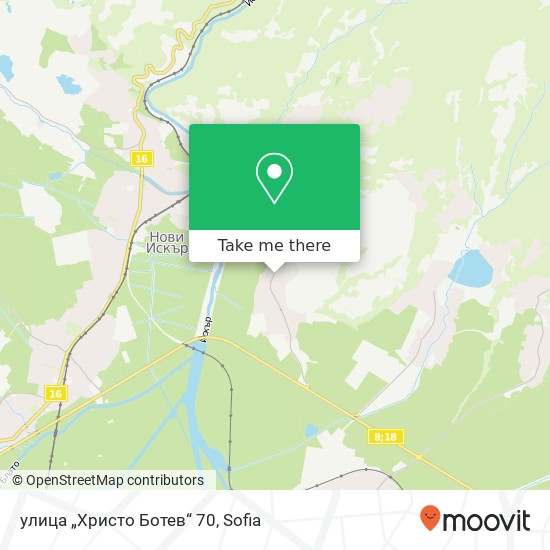 Карта улица „Христо Ботев“ 70