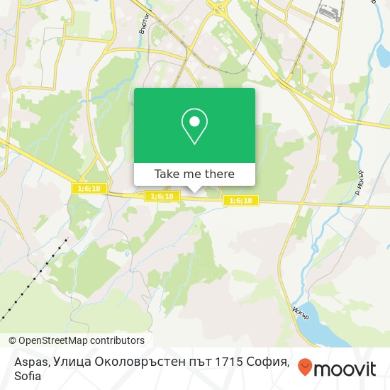 Карта Aspas, Улица Околовръстен път 1715 София