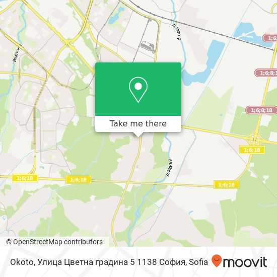 Okoto, Улица Цветна градина 5 1138 София map