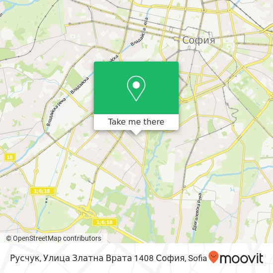 Русчук, Улица Златна Врата 1408 София map