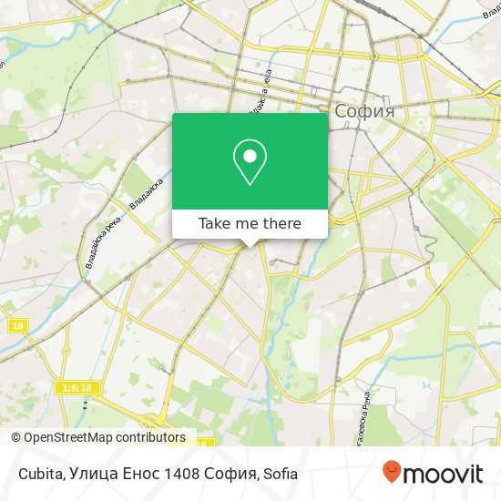 Карта Cubita, Улица Енос 1408 София
