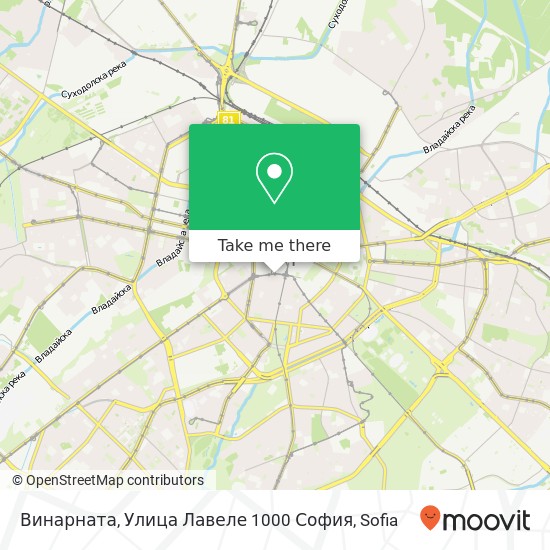 Винарната, Улица Лавеле 1000 София map
