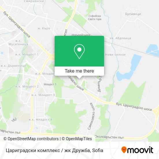 Карта Цариградски комплекс / жк Дружба
