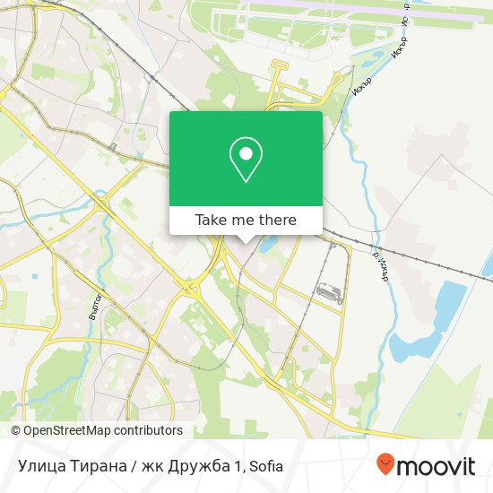 Улица Тирана / жк Дружба 1 map