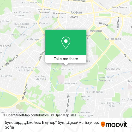 Карта булевард „Джеймс Баучер“ бул. „Джеймс Баучер