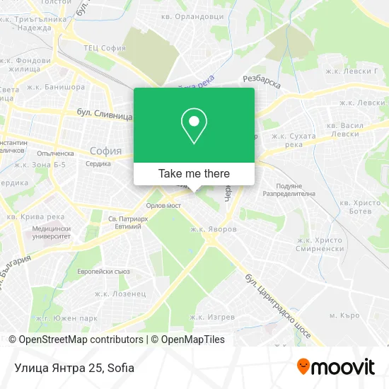 Карта Улица Янтра 25