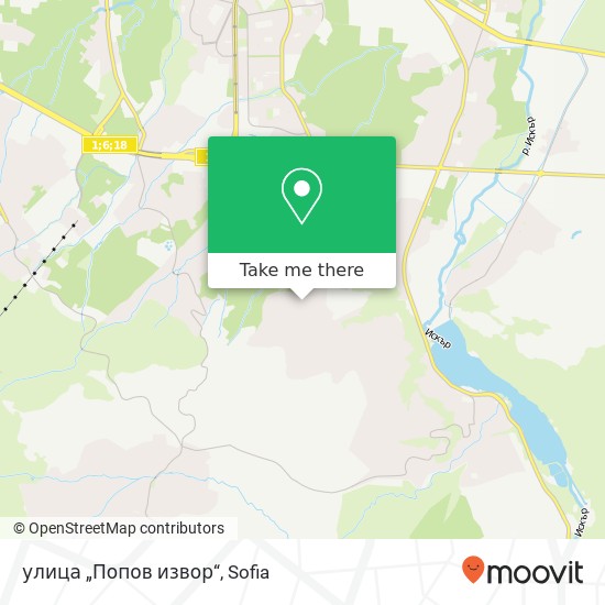 Карта улица „Попов извор“