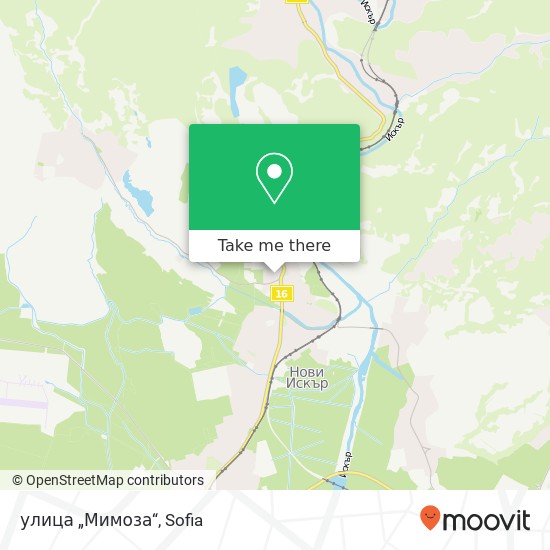 Карта улица „Мимоза“