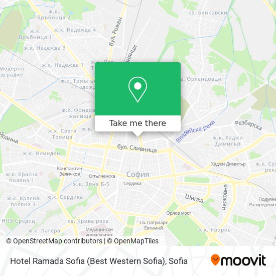 Hotel Ramada Sofia (Best Western Sofia) map