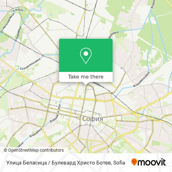 Улица Беласица / Булевард Христо Ботев map