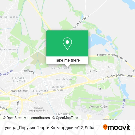 Карта улица „Поручик Георги Кюмюрджиев“ 2