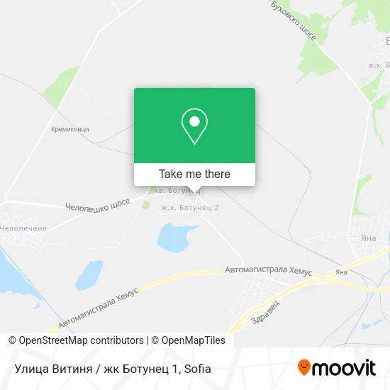 Карта Улица Витиня / жк Ботунец 1