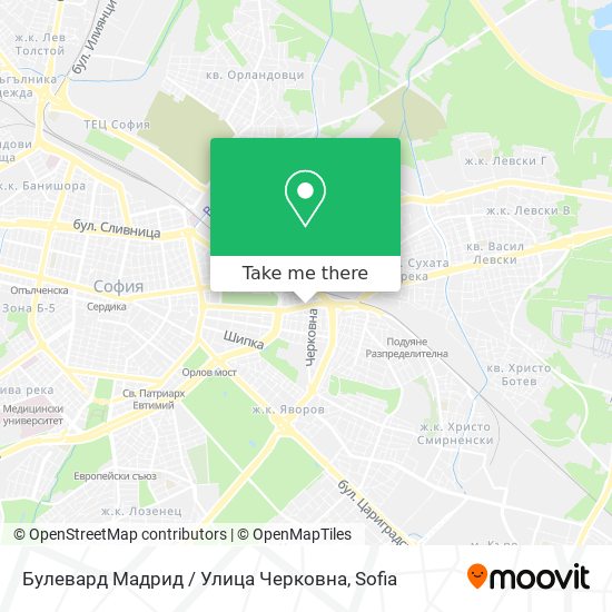 Карта Булевард Мадрид / Улица Черковна