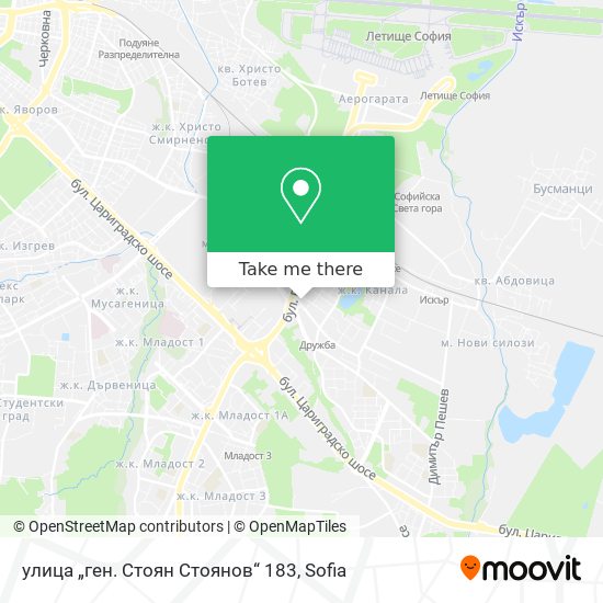 Карта улица „ген. Стоян Стоянов“ 183