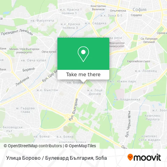 Карта Улица Борово / Булевард България