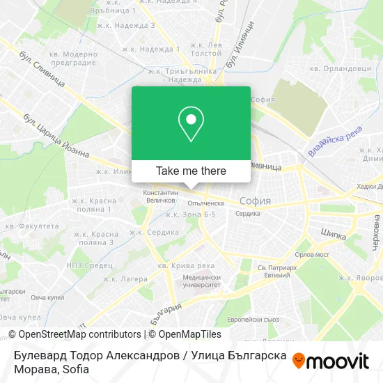 Булевард Тодор Александров / Улица Българска Морава map