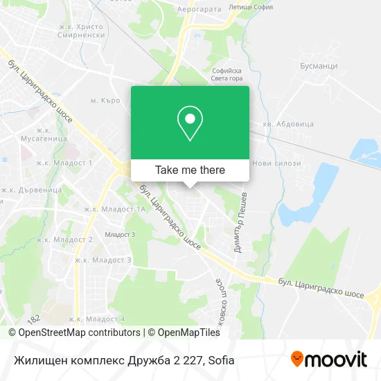 Карта Жилищен комплекс Дружба 2 227