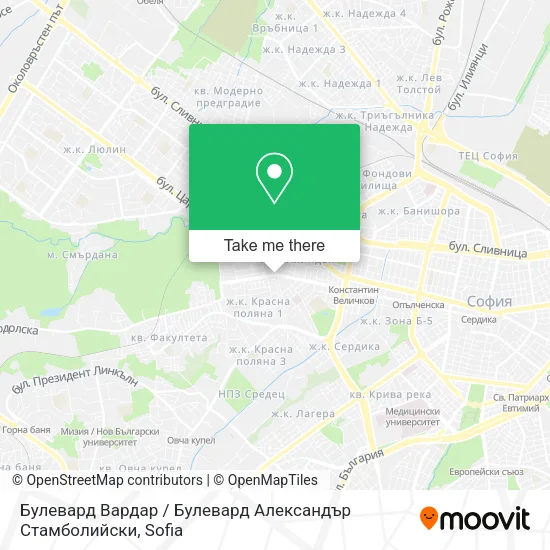 Карта Булевард Вардар / Булевард Александър Стамболийски
