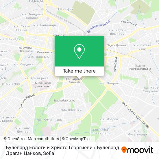 Булевард Евлоги и Христо Георгиеви / Булевард Драган Цанков map