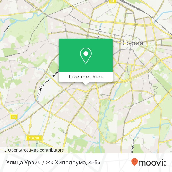 Карта Улица Урвич / жк Хиподрума