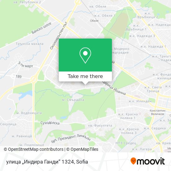 Карта улица „Индира Ганди“ 1324