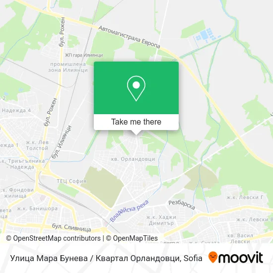 Карта Улица Мара Бунева / Квартал Орландовци